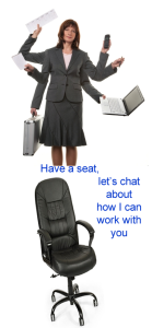 woman with chair